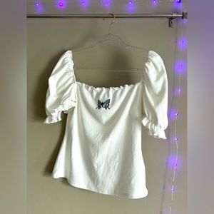 SHEIN off the shoulder shirt